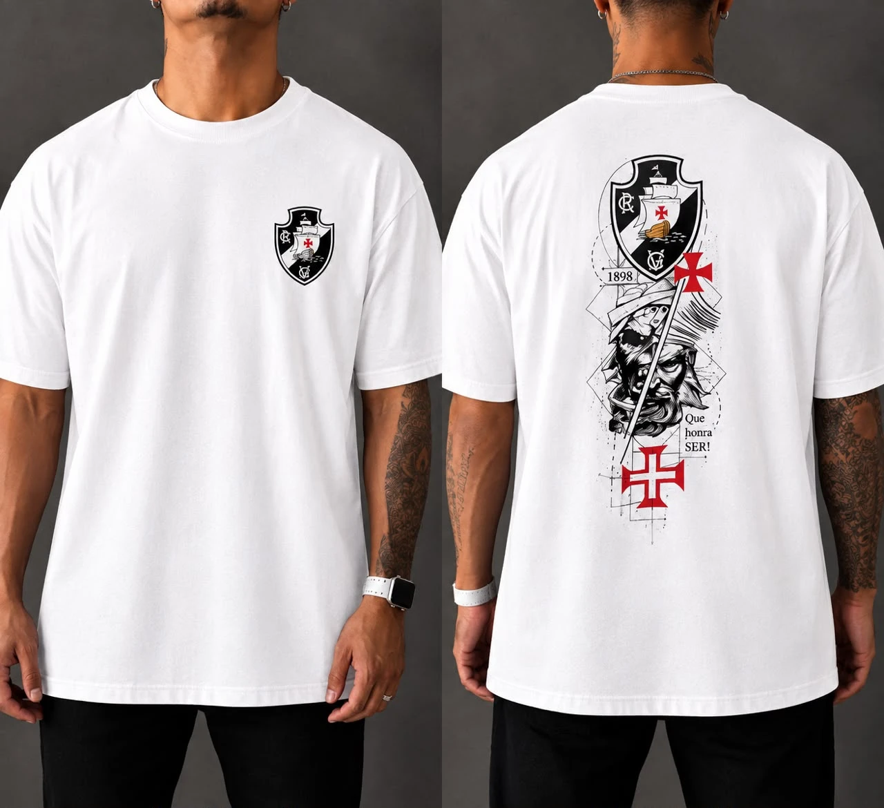 Camiseta Vasco Que Honra Ser Branca